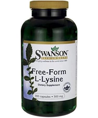 Swanson Free-Form L-Lysine 500mg 300 Capsules - Amino Acid Supplement - Buy Online on GoSupps.com