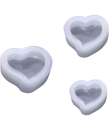 Ciieeo 9 Pcs Silicone Molds Chocolate Stencils for Crafts Crystal Drop Mold Cake Mold Epoxy Resin Heart Mx3pcs Whitex3pcs - Buy Online on GoSupps.com