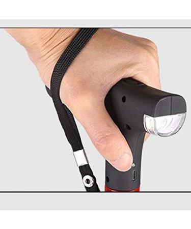 Old Man Crutches Four Feet Multi-Function with Lights Non-Slip Telescopic Walking Stick Elderly Smart Cane Radio Safehappy - Buy Online on GoSupps.com