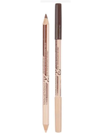 twcrvil 2 in 1 Double-ended Eyebrow Pencil Three Colors Eyeliner Concealer Invisible Professional Pen Cosmetics Long Lasting Light Coffee - Buy Online on GoSupps.com