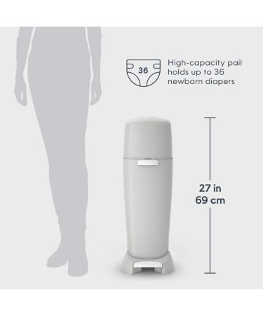 Diaper Genie Complete Diaper Pail Gift Set Grey - AMAZON EXCLUSIVE - comes with 3 Diaper Pail Refills - Buy Online on GoSupps.com