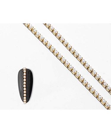 25cm Nail Art Metal Pearl Chain Nail Art Glitter Nail Art Accessories Nail Art Decoration DIY Manicure Tool Gold Silver LT04