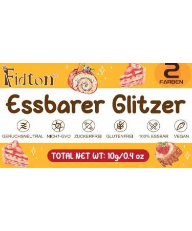 Fidton Edible Glitter for Drinks - 2 Colors Food Color Powder Set | Gold & Silver Edible Glitter for Cakes Donuts Fondant & Cocktails - 5G - Buy Online on GoSupps.com