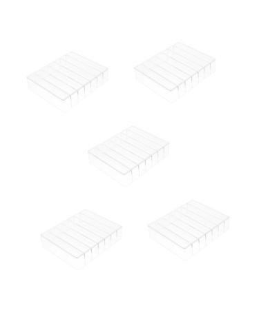 Beavorty 5pcs eyeshadow tray storage box 7 Spaces Transparent Makeup Organizer vanity makeup organizer