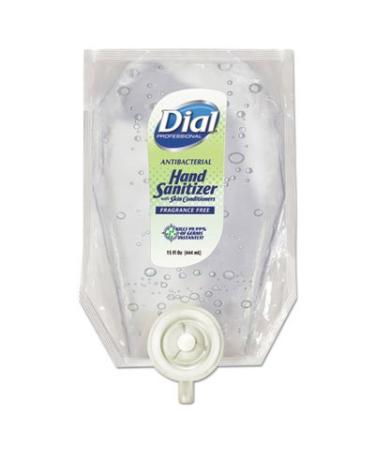 Dial 12258CT Eco-Smart Gel Hand Sanitizer Refill Fragrance-Free 15 oz Refill 6/Carton