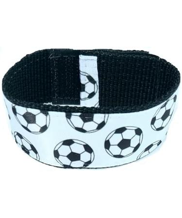 Soccer Sleeve Scrunchies (pair) White and Black  from the ORIGINAL USA inventor  Soccer sleeve holders  soccer sleeve straps