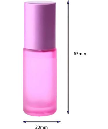 Tianzd 12-Pack 5ml Matte Pink Glass Roller Bottles - Ideal for Essential Oils | Includes Aluminum Caps & Funnel Opener - Buy Online on GoSupps.com