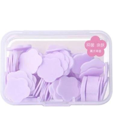 100 Pcs Purple Mini Travel Soap Paper Sheets - Flower Shape Disposable Flakes for Hand & Foot Care | Eco-Friendly Cleaning Solutions - Buy Online on GoSupps.com