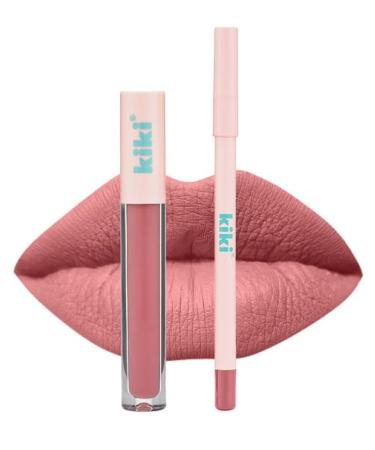 kiki Lip Kit with Matte Stay all Day Liquid Lipstick and Lipliner (DESTINY)
