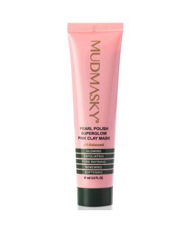 MUDMASKY Pearl Polish Superglow Pink Clay Mask 2.0 OZ. / PREMIUM Australian Pink Clay/Fragrance-Free/Sensitive skin