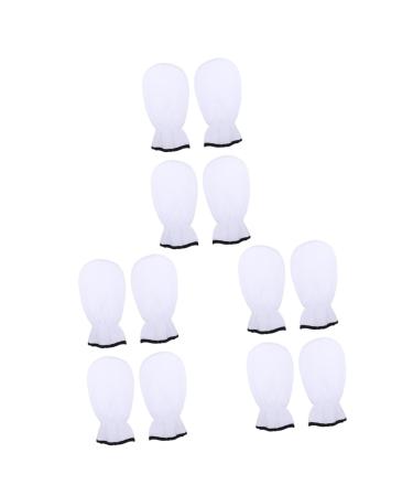 FRCOLOR 6 Pairs Maintenance Care Gloves Gloves for Work Mittens Nourishing Hand Gloves Paraffin Bath mitt Paraffin Wax Hand Cover Polyester White Nourishing Hand Care Tool Spa