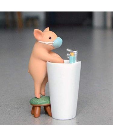 Gemmia Toilette Miniatur Fee Fig rchen Zahnb rste Schwein Statue | Internationale Lieferung | Einzigartige Bad-Dekoration - Buy Online on GoSupps.com
