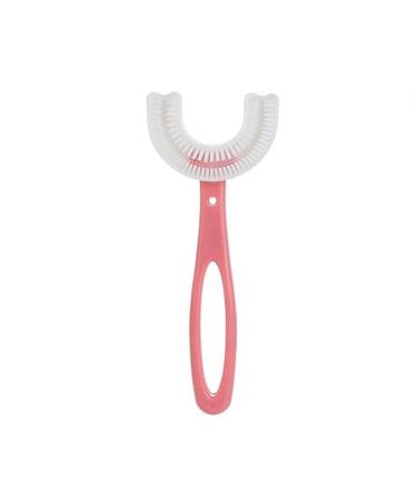 BfnzBdnz Kids Toothbrushes U- Shaped Toothbrush Soft Silicone Brush Head Toothbrush Oral Teeth Cleaning Toothbrush for Children's Soft Toothbrush 360 Silicone U-Shaped Toothbrush Toddlers Pink Pink-m