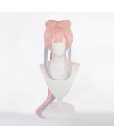 Lwiuentx Genshin Impact Sangonomiya Kokomi Long Pink Blue Wig | Halloween Cosplay + Free Wig Cap - Buy Online on GoSupps.com