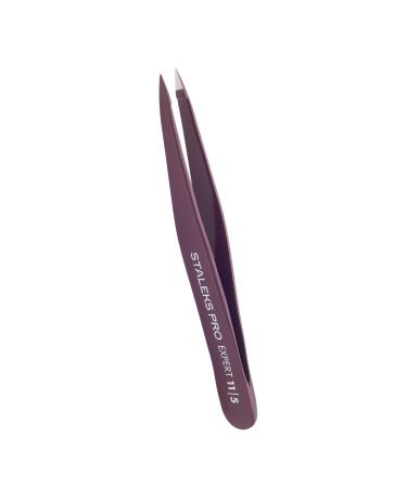 STALEKS PRO Expert 11 type 5 purple Eye brow and lash tweezers or manicure tool TE-11-5