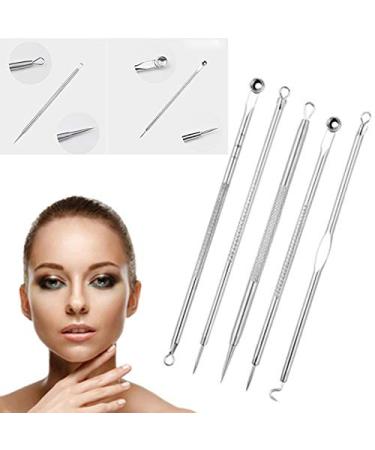 ICYCHEER Blackhead Remover Tool Set - 5pcs Stainless Steel Acne & Whitehead Removal Kit for Clear Skin - Buy Online on GoSupps.com