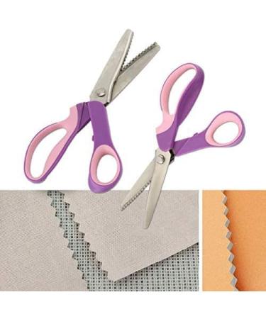 Pinking Shears Scissors for Fabric - 2-Piece Bundle of Zig Zag & Scalloped Shears | 100% Stainless Steel - Ideal Craft Scissors for Decorative Edges - Buy Online on GoSupps.com