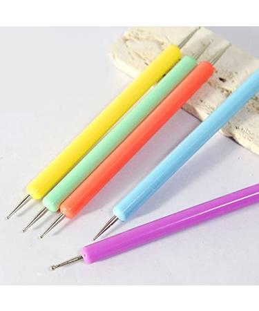 10pcs Candy Color Nail Art Pens Set | Double Sided Dotting & Carving Tools for Manicure | Perfect for Nail Design - Buy Online on GoSupps.com