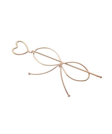 FRCOLOR metal hairclip bowknot hairpin hair clips metal Bridal hair stick Metal Bowknot Clip women hair pin barrettes for girls hollow-out hair stick self made hair accessories bride