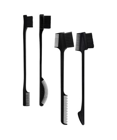 Beavorty Eyelash Curler Lash Set 4Pcs Eyebrow Brush Comb Double- ended Eyebrow Eyelash Comb Makeup Tool Hairline Combs Brush for Eyelashes Extension Womens Makeup Set Eyelash Brush