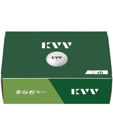 KVV High Performance Distance Golf Balls - 6 Ball Pack | Low Spin, Maximum Distance - Buy Online on GoSupps.com