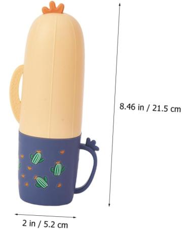 Balacoo Portable Toothbrush Holder - Travel-Friendly Organizer & Wash Cup | Blue 21.5x5.2cm - Ideal for Trips & Dental Care - Buy Online on GoSupps.com