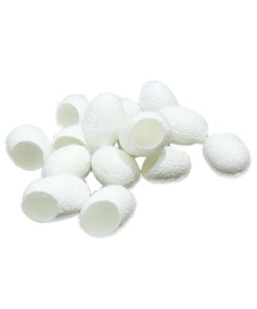 FRCOLOR 90pcs Natural Silk Ball Silkworm Skin Care Scrub Clean White