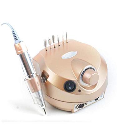 Professional Light Golden Electric Nail Manicure Drill Pen Kit 220V EU Plug Nail Tools for Nail Manicure Drill File 35000 RPM