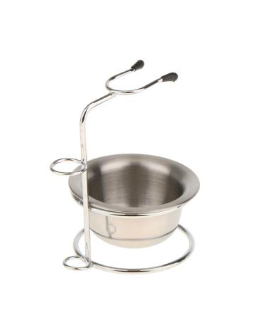 Seasaww stainless steel shaving brush set and soap dish