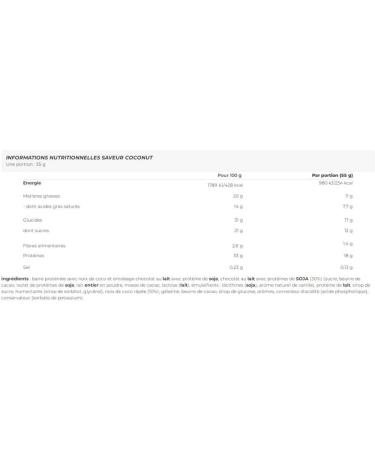 Nutramino | Protein Bar Box (12x55g) | Protein Bars | Box of 12 Protein Bars - Coconut - Buy Online on GoSupps.com