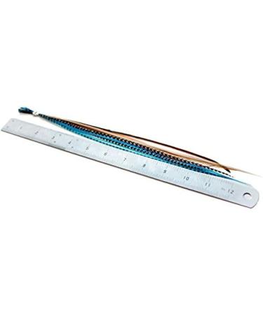 10 XXL 11-13 inch Real Feather Hair Extensions in Blue Naturals with Rings & Loop - Buy Online on GoSupps.com
