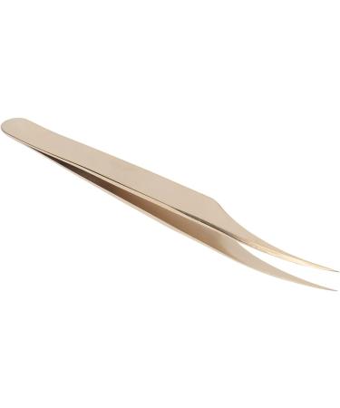 Eyelash Extension Tweezers - Stainless Steel Pearl Golden Curved Tweezers for Beauty Salons & Eyelash Transplantation - Buy Online on GoSupps.com