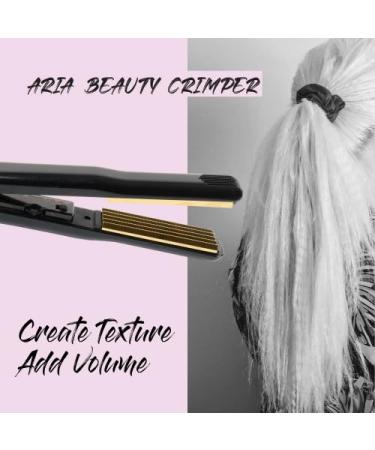 Aria Beauty Titanium Texturing Crimper - 90s Inspired Hair Crimper Iron for Volume & Shine | Adjustable Heat up to 450 F - Shop Now - Buy Online on GoSupps.com