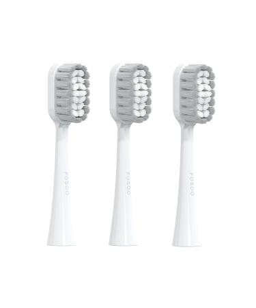FOSOO Electric Toothbrush Replacement Brush Head Big Clean Brush Heads Refill Compatible with ACE/APEX/NOV Electric Toothbrush 3 Count