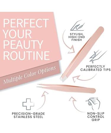 Professional Eyebrow Tweezers Set for Women Stainless Steel 3PC Hair Removal Tool for Perfect Eyebrow Plucking - Buy Online on GoSupps.com