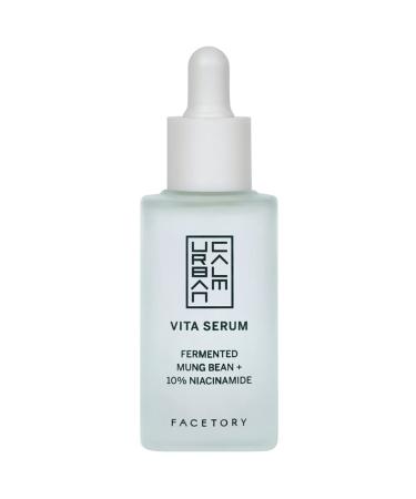 Urban Calm Hydrating Vita Serum - Glow Boosting Facial Serum with Fermented Mung Bean & 10% Niacinamide for Fine Lines & Wrinkles - Plump & Revive Dry Skin - Smoothing & Calming - 30ml / 1.01 fl oz