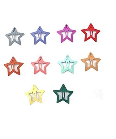 Duehut HLLMX 20 PCS Colorful Hair Barrettes for Girls, Women, and Toddlers - Fashion Stars Metal Hair Snap Clips for Cute and Lovely Styles - Buy Online on GoSupps.com