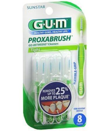 GUM Go-Betweens Proxabrush Cleaners Tight - 8 ct, Pack of 3