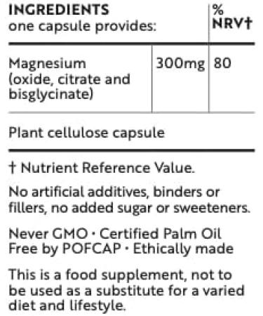 Viridian - High Potency Magnesium 300mg 120 Capsules | Vegan Formula | Supports Energy Reduces Tiredness & Fatigue | No Artificial Fillers Ethically Sourced 120 count (Pack of 1) - Buy Online on GoSupps.com