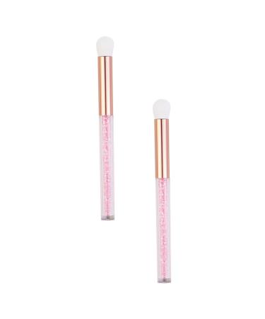 Healeved 2pcs Nose Brush Fluff Eyeshadow Brush Bling Sunglasses Womens Artificial Brush Aluminum Tube
