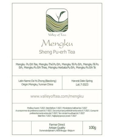 Buy Mengku Pu-Erh Tea from Yunnan China - Premium Sheng Chinese Loose Leaf Puerh - 100g Organic Puer Tea for Wellness - Buy Online on GoSupps.com