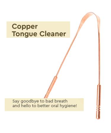 SWOSH Copper Tongue Scraper - Professional Oral Care Brush for Fresh Breath | 1 Pack for Men & Women - Buy Online on GoSupps.com