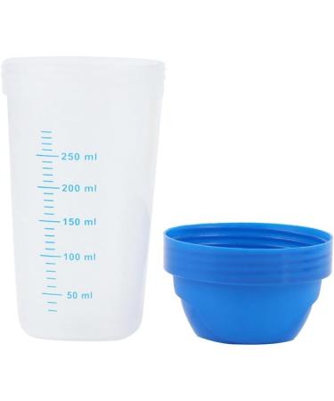 2pc Transparent Shaker Bottle Milkshake Protein Powder Mixing Bottle Shake Cup Practical Water Bottle Drinkware 300ml - Buy Online on GoSupps.com