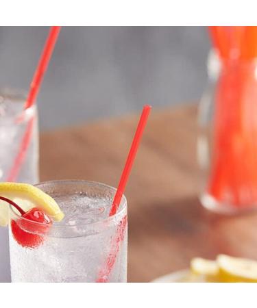 Pack of 500 - Heat Resistant Disposable Drinking Straws 20cm Long Standard Size (Red 500) - Buy Online on GoSupps.com