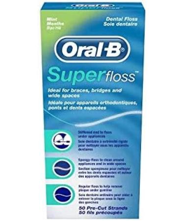 Oral-B Superfloss Dental floss 50 pieces Pack of 12 (12x 50 pieces) 50 Count (Pack of 12) - Buy Online on GoSupps.com
