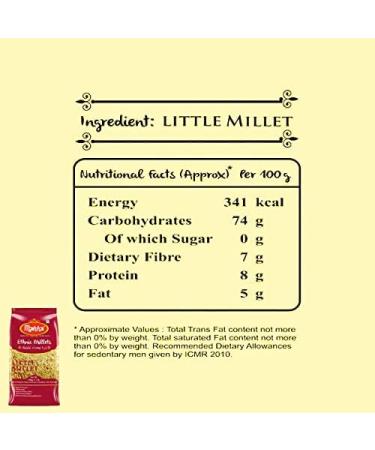 Organic Little Millet/Kutki 1 Kg (35.27 OZ) - Premium Quality, Gluten-Free Superfood - Buy Online on GoSupps.com