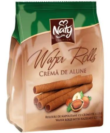 Naty Premium Wafer Rolls Hazelnut Cream Wafer 12 x 100g + Italian Gourmet Polpa 400g - Buy Online on GoSupps.com