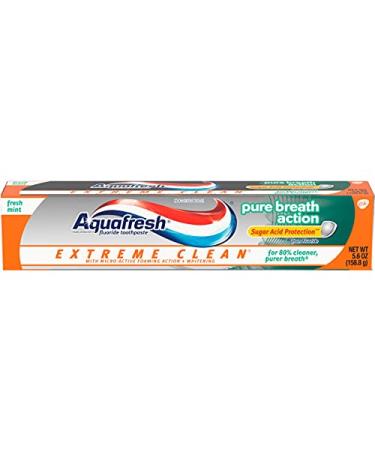 Aquafresh Extreme Clean Pure Breath Action Fresh Mint 5.6 Ounce Pack of 6