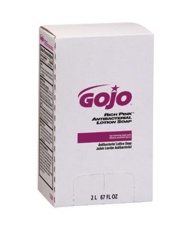 GOJO Industries 315-7220-04 Rich Pink Antibacterial Lotion Soap 2000 mL (Pack of 4)