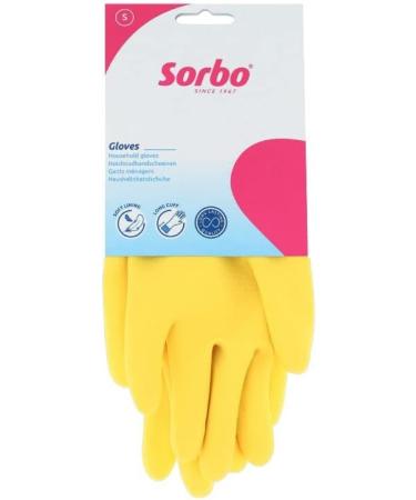 Sorbo Small Latex Household Gloves with Soft Lining and Extra Long Cuff - 1 Pair - Buy Online on GoSupps.com